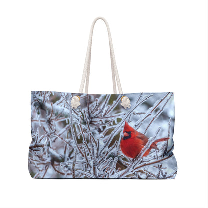 "WINTER CARDINAL" Weekender Bag