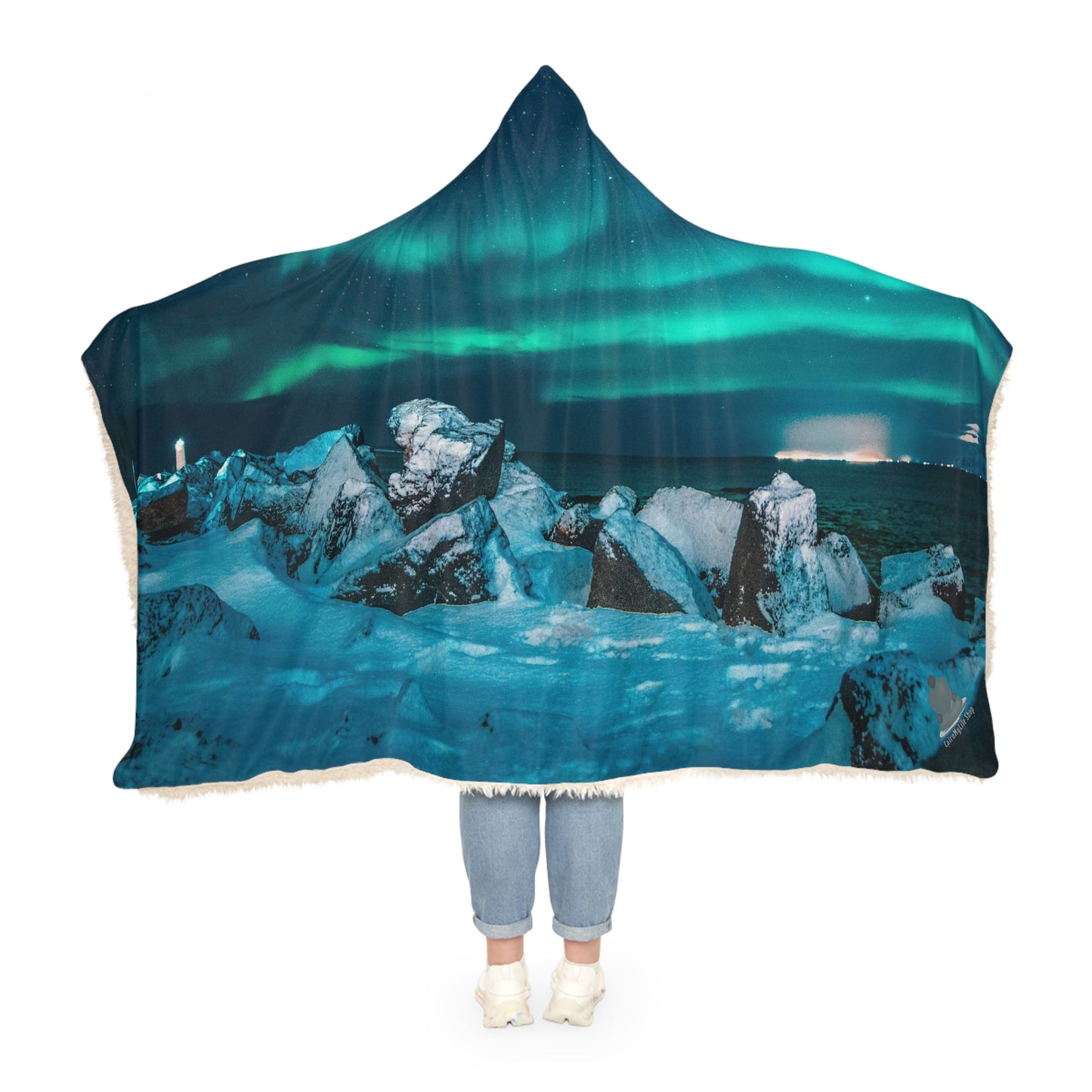 "Interconnected Light" Photographic Hooded Blanket - 2 Interior options!