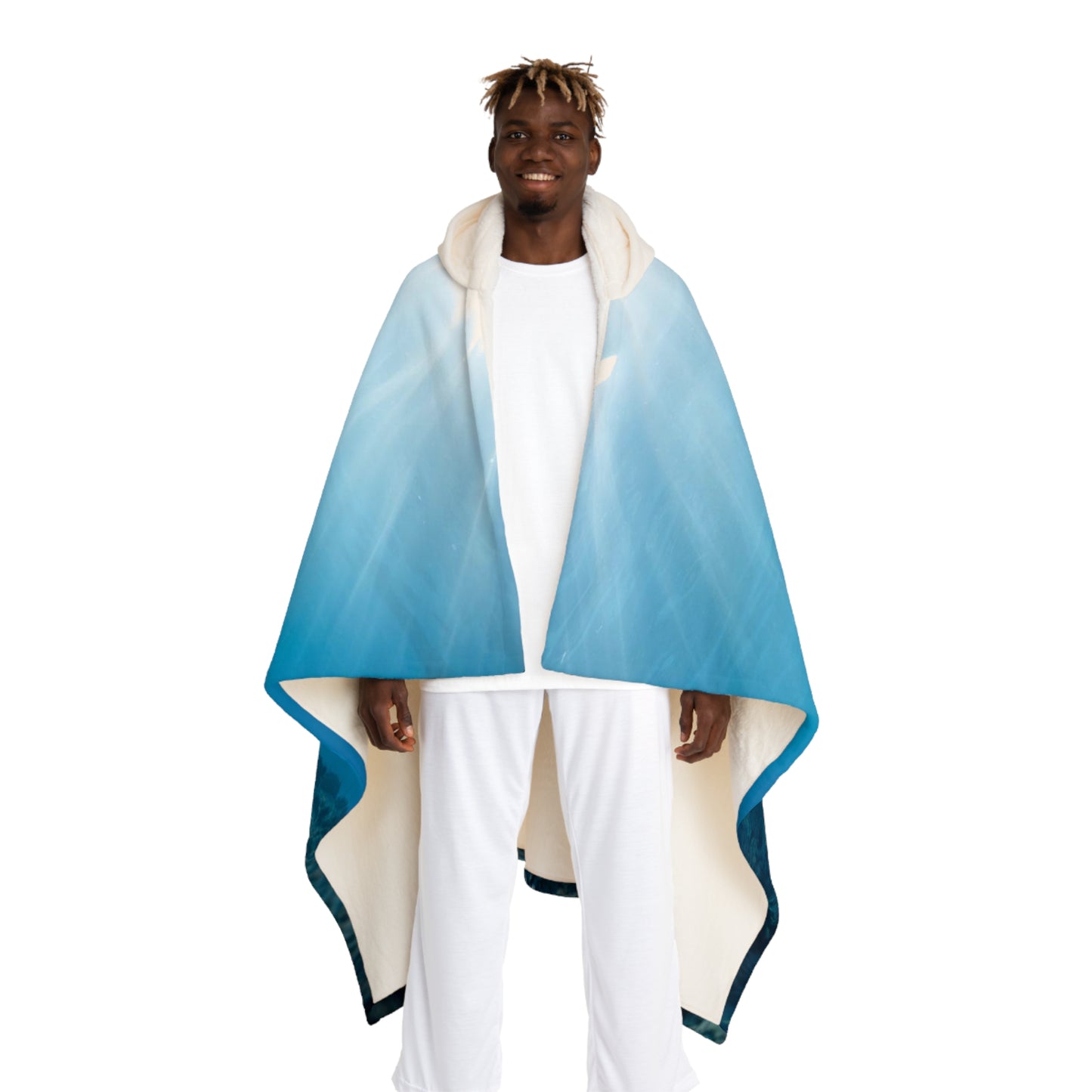 "Wrapped in Water" Sherpa-lined, Hooded Blanket