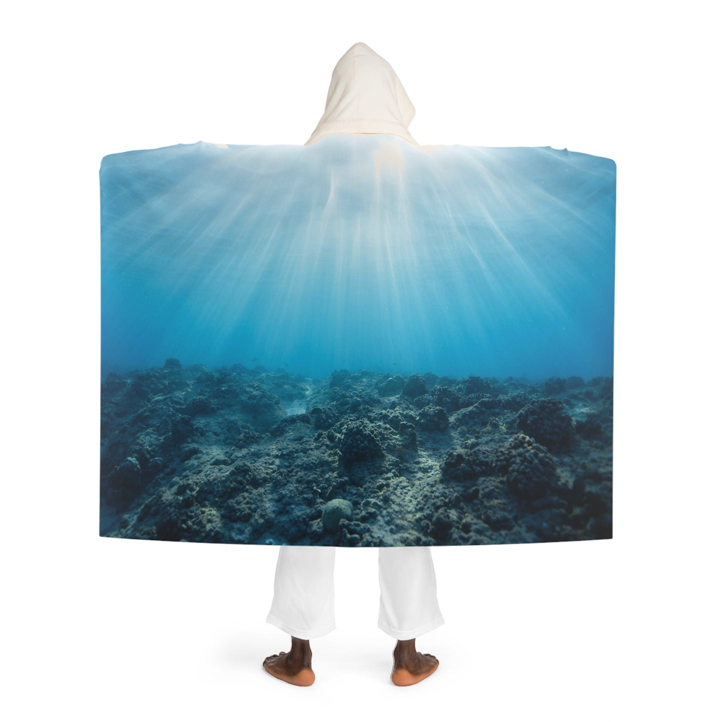 "Wrapped in Water" Sherpa-lined, Hooded Blanket